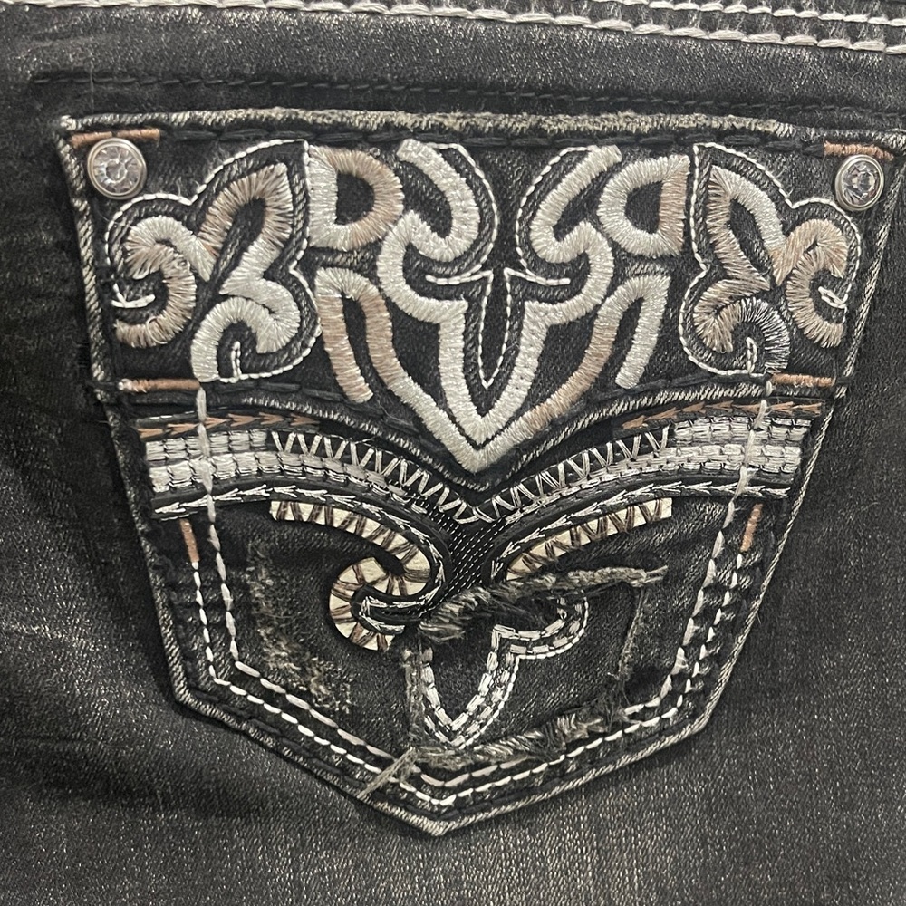Collector Edition Rock Revival Black Distressed Easy Skinny Women’s Jeans
